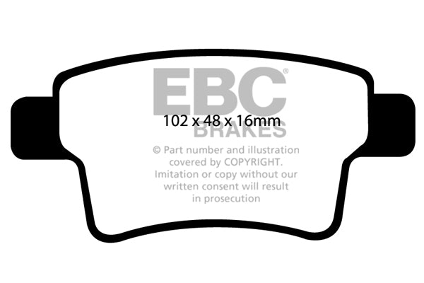 EBC Greenstuff 2000 Series Sport Brake Pad Set (DP21961)