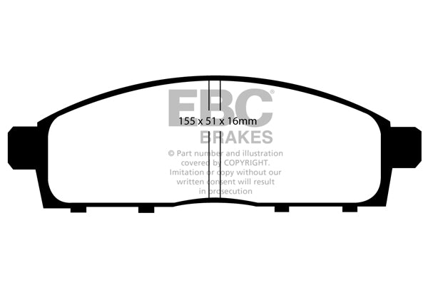 EBC Yellowstuff 4000 Series Street and Track Brake Pad Set (DP41963R)