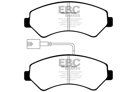 EBC Yellowstuff 4000 Series Street and Track Brake Pad Set (DP41969R)