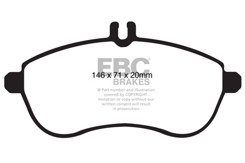 EBC Yellowstuff 4000 Series Street and Track Brake Pad Set (DP41989R)