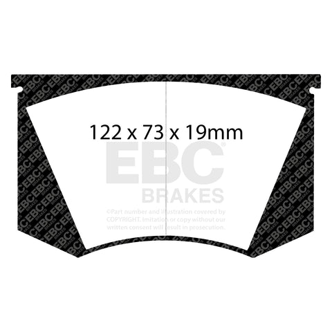 EBC Brakes Yellowstuff 4000 Series Street and Track Brake Pad Set (DP4223R)