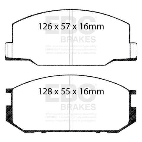 EBC Yellowstuff 4000 Series Street and Track Brake Pad Set (DP4456R)