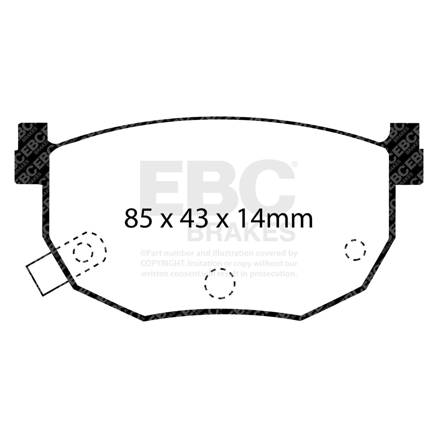 EBC Yellowstuff 4000 Series Street and Track Brake Pad Set (DP4528R)