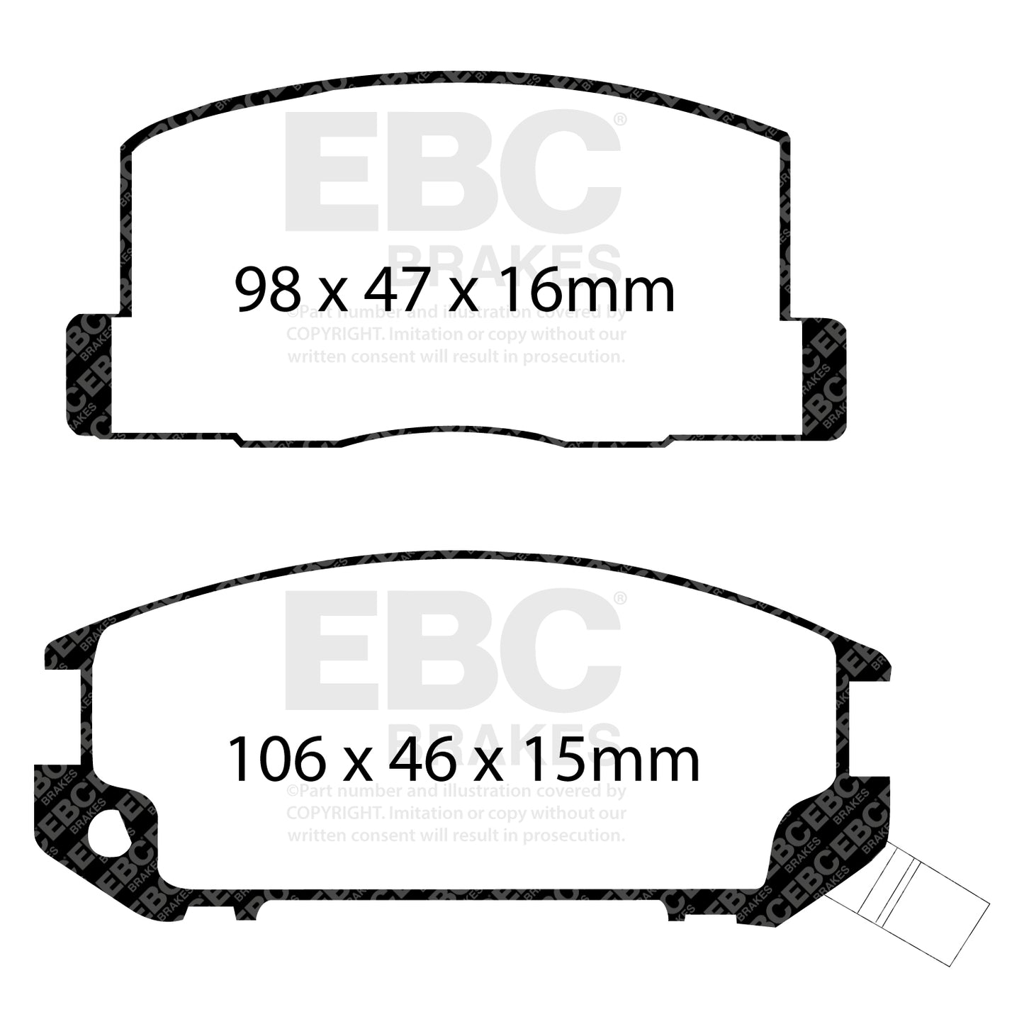 EBC Greenstuff 2000 Series Sport Brake Pad Set (DP2602)