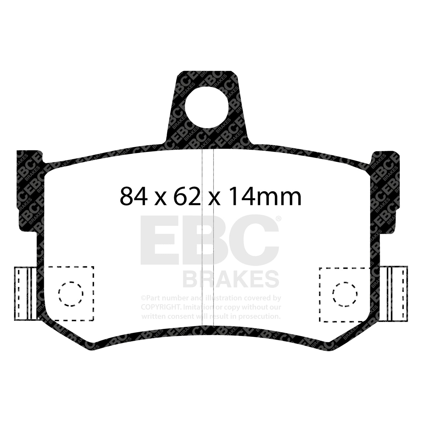 EBC Yellowstuff 4000 Series Street and Track Brake Pad Set (DP4662/2R)