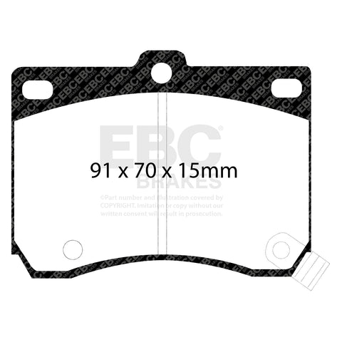 EBC Yellowstuff 4000 Series Street and Track Brake Pad Set (DP4824R)