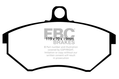 EBC Yellowstuff 4000 Series Street and Track Brake Pad Set (DP4841/2R)