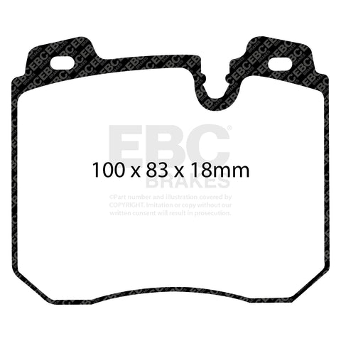 EBC Yellowstuff 4000 Series Street and Track Brake Pad Set (DP4886R)