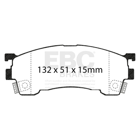 EBC Yellowstuff 4000 Series Street and Track Brake Pad Set (DP4971R)