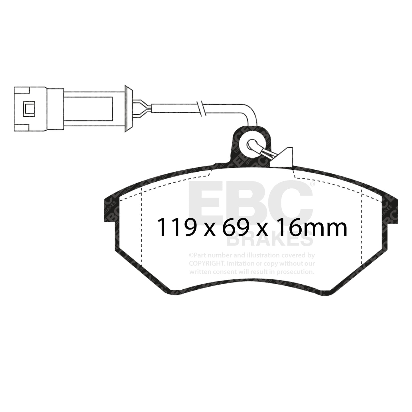 EBC Greenstuff 2000 Series Sport Brake Pad Set (DP2982/2)