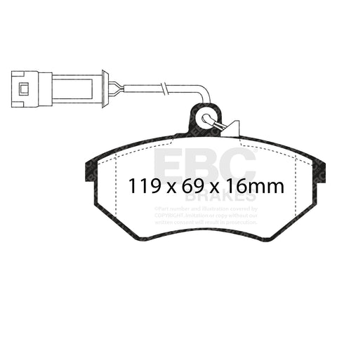 EBC Greenstuff 2000 Series Sport Brake Pad Set (DP2982/2)