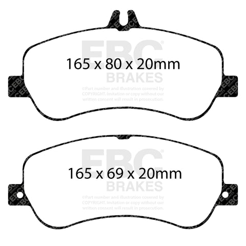 EBC Yellowstuff 4000 Series Street and Track Brake Pad Set (DP42011R)