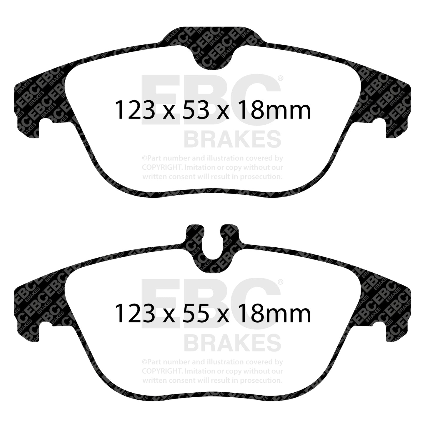 EBC Yellowstuff 4000 Series Street and Track Brake Pad Set (DP42012R)