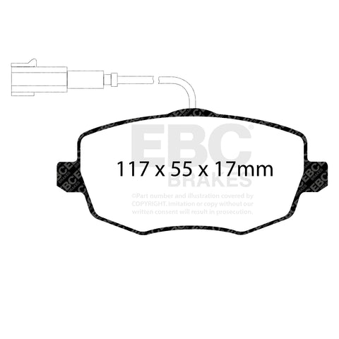 EBC Ultimax OE Replacement Brake Pad Set (DPX2044)