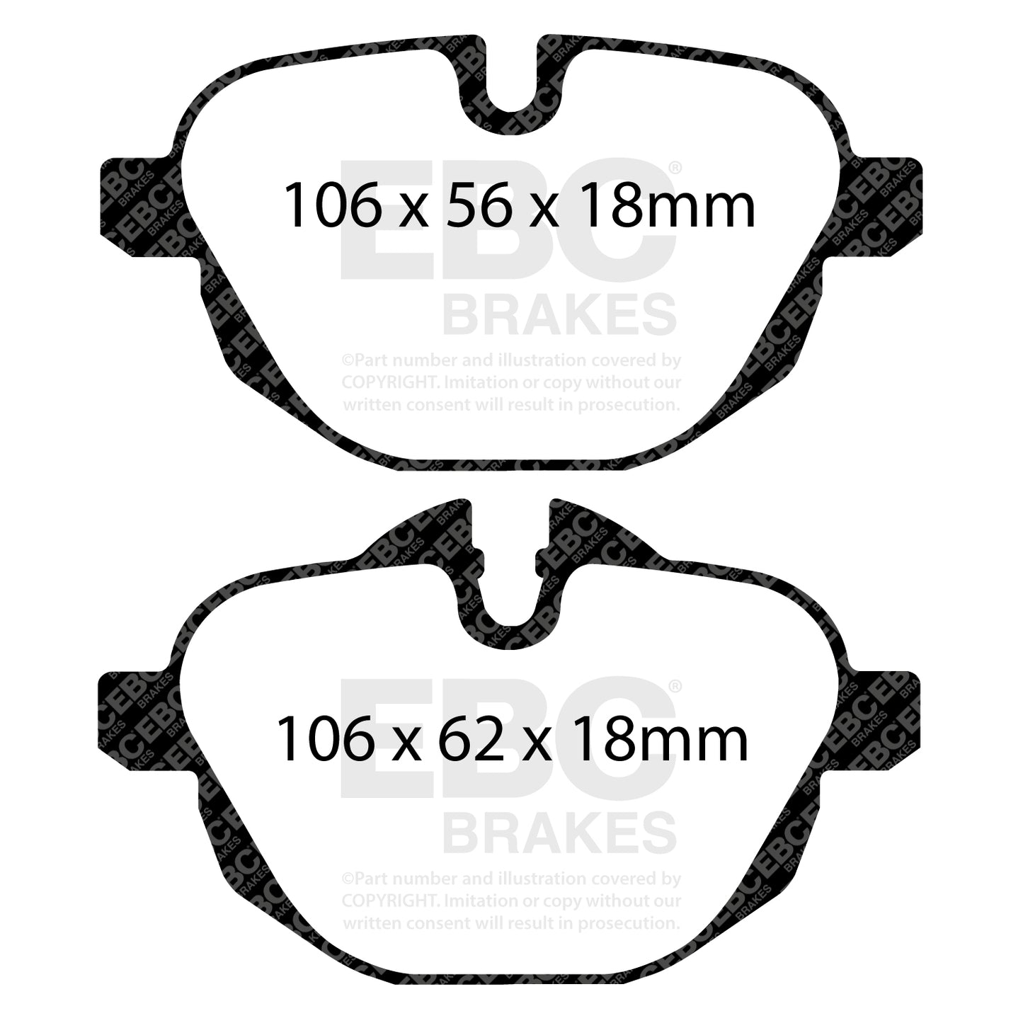 EBC Greenstuff 6000 Series Truck and SUV Brake Pad Set (DP62047)