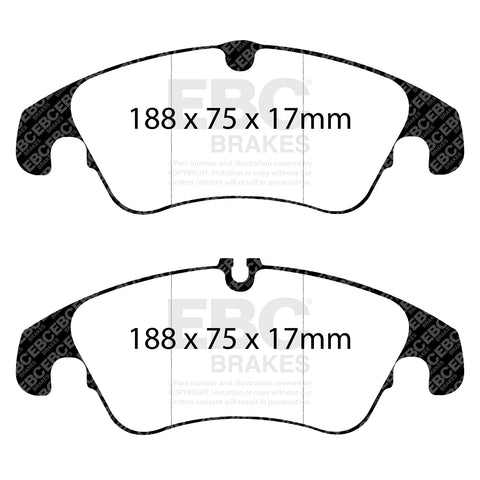 EBC Yellowstuff 4000 Series Street and Track Brake Pad Set (DP42055R)