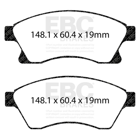 EBC Greenstuff 2000 Series Sport Brake Pad Set (DP22065)