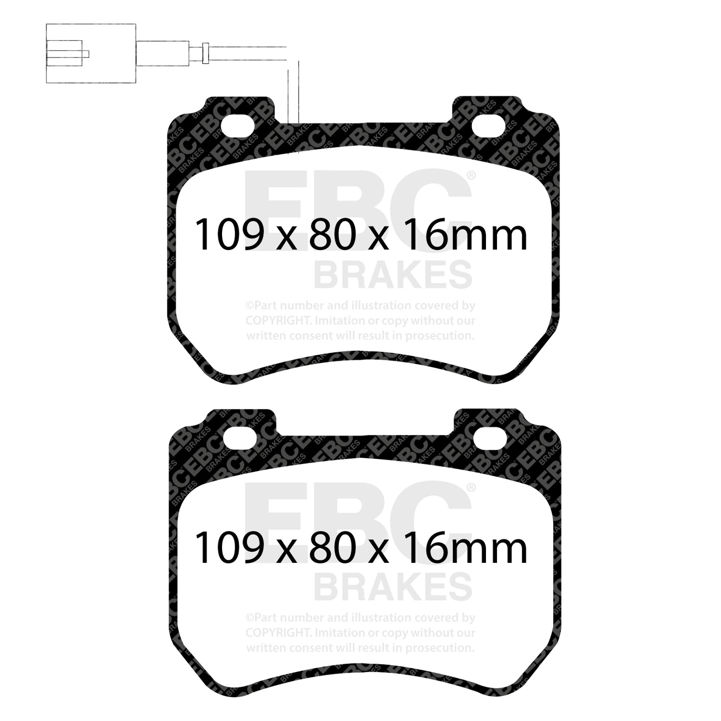 EBC Yellowstuff 4000 Series Street and Track Brake Pad Set (DP42074R)