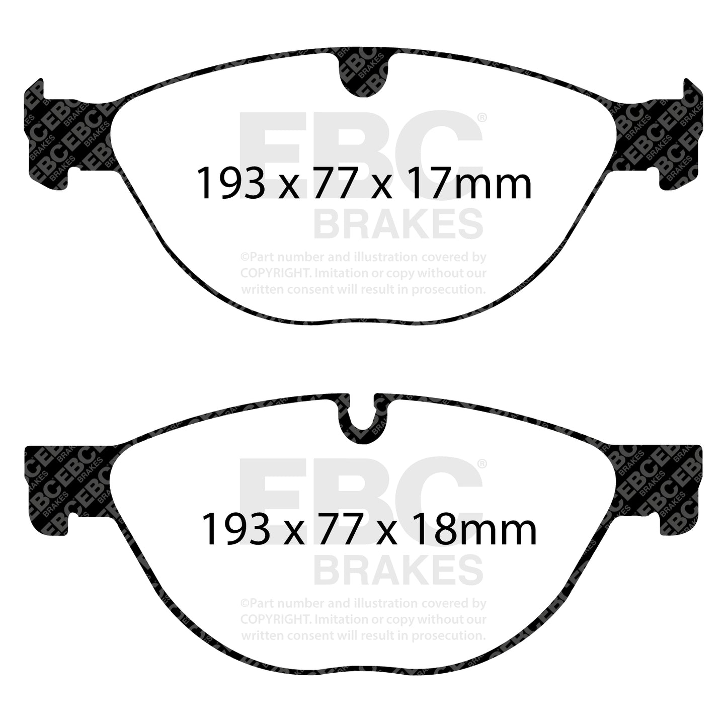 EBC Yellowstuff 4000 Series Street and Track Brake Pad Set (DP42076R)