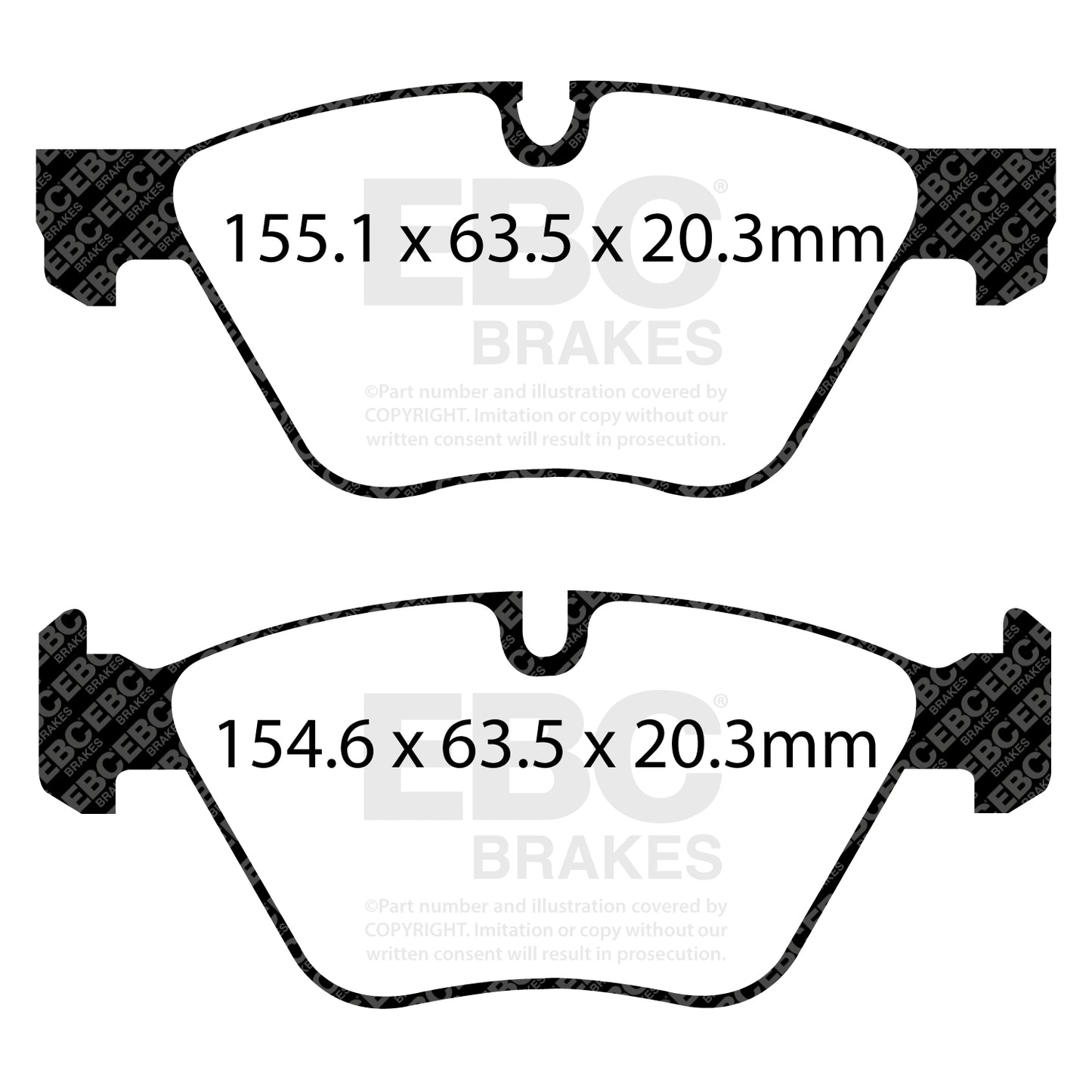 EBC Greenstuff 6000 Series Truck and SUV Brake Pad Set (DP62077)