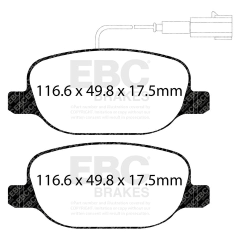 EBC Greenstuff 2000 Series Sport Brake Pad Set (DP22080)