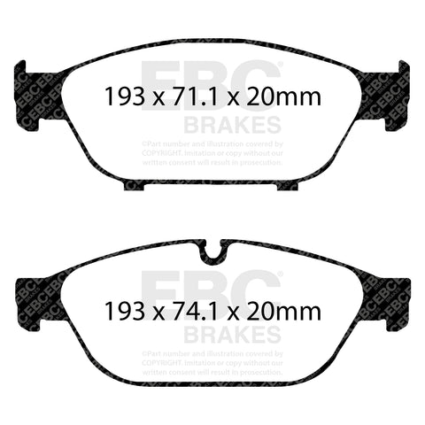 EBC Greenstuff 2000 Series Sport Brake Pad Set (DP22086)