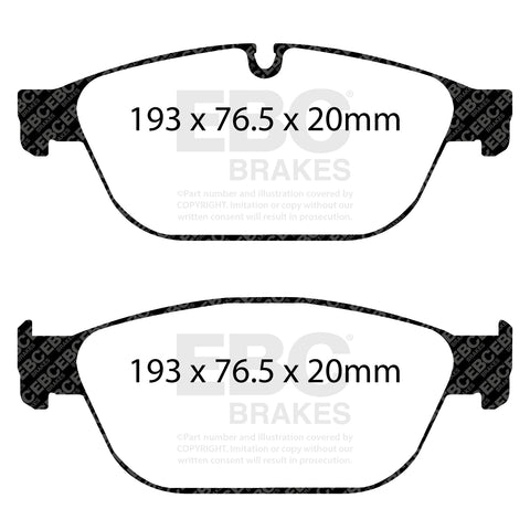 EBC Greenstuff 2000 Series Sport Brake Pad Set (DP22087)