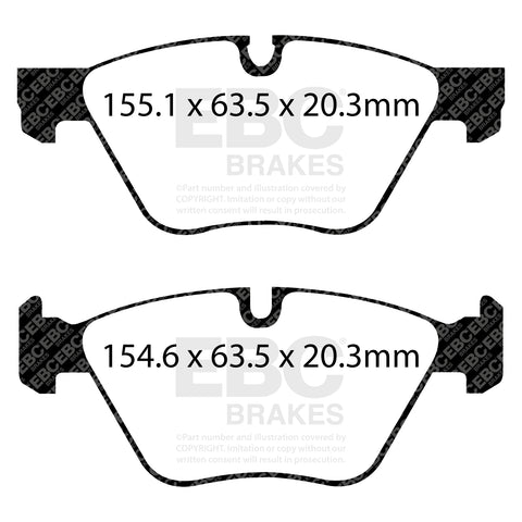 EBC Yellowstuff 4000 Series Street and Track Brake Pad Set (DP42088R)