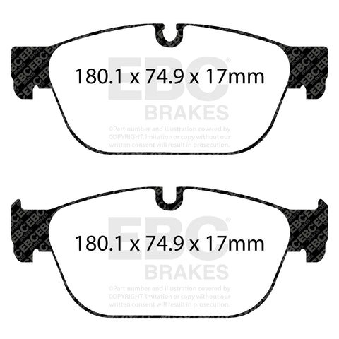 EBC Yellowstuff 4000 Series Street and Track Brake Pad Set (DP42092R)