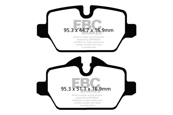 EBC Yellowstuff 4000 Series Street and Track Brake Pad Set (DP42102R)