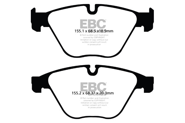 EBC Yellowstuff 4000 Series Street and Track Brake Pad Set (DP42103R)