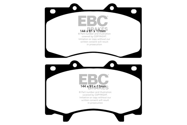 EBC Yellowstuff 4000 Series Street and Track Brake Pad Set (DP42125R)