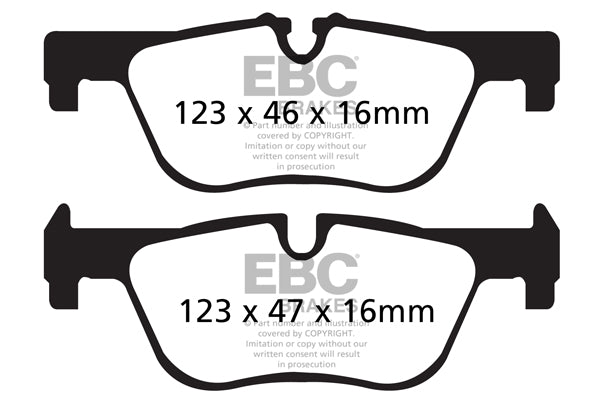 EBC Yellowstuff 4000 Series Street and Track Brake Pad Set (DP42132R)