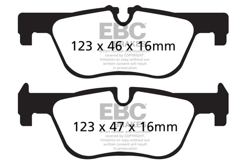 EBC Yellowstuff 4000 Series Street and Track Brake Pad Set (DP42132R)