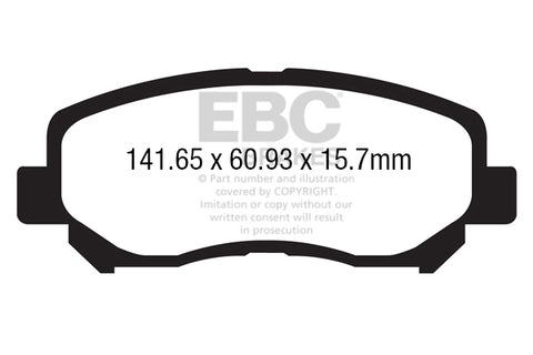 EBC Greenstuff 2000 Series Sport Brake Pad Set (DP22134)