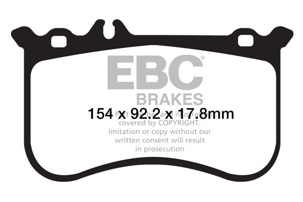 EBC Yellowstuff 4000 Series Street and Track Brake Pad Set (DP42138R)