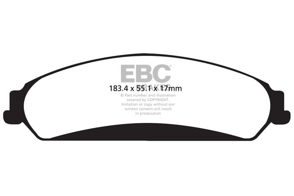 EBC Yellowstuff 4000 Series Street and Track Brake Pad Set (DP42139R)