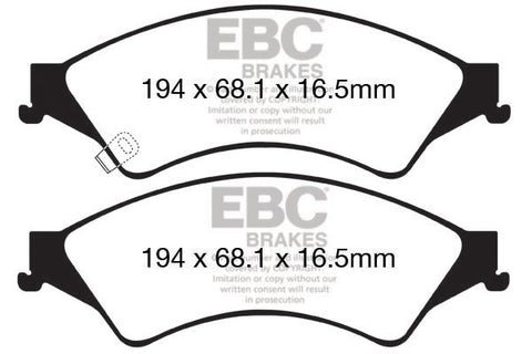 EBC Yellowstuff 4000 Series Street and Track Brake Pad Set (DP42140R)