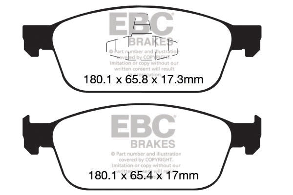 EBC Greenstuff 6000 Series Truck and SUV Brake Pad Set (DP62145)