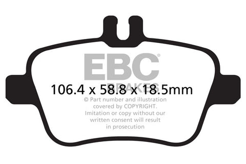 EBC Yellowstuff 4000 Series Street and Track Brake Pad Set (DP42157R)