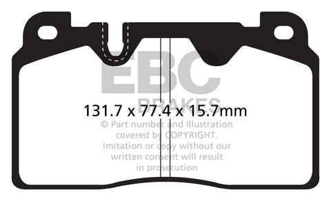 EBC Greenstuff 6000 Series Truck and SUV Brake Pad Set (DP62168)