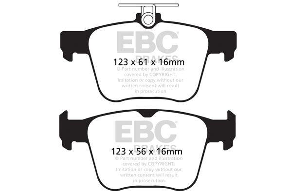 EBC Yellowstuff 4000 Series Street and Track Brake Pad Set (DP42173R)