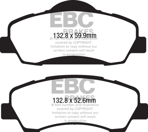 EBC Greenstuff 2000 Series Sport Brake Pad Set (DP22177)