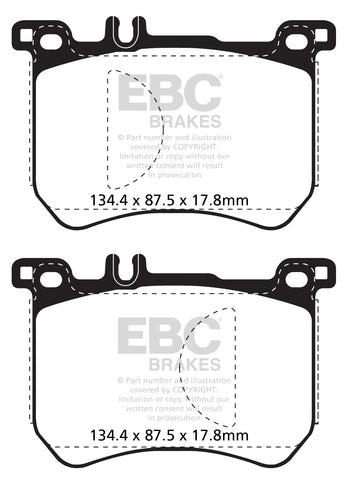 EBC Greenstuff 2000 Series Sport Brake Pad Set (DP22179)