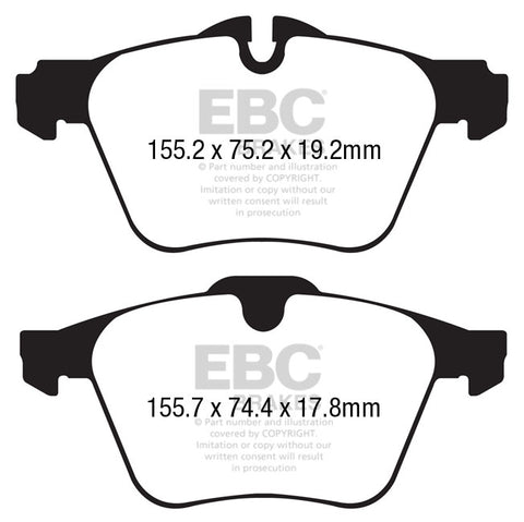 EBC Yellowstuff 4000 Series Street and Track Brake Pad Set (DP42189R)