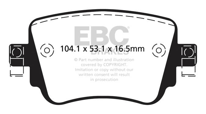 EBC Yellowstuff 4000 Series Street and Track Brake Pad Set (DP42201R)