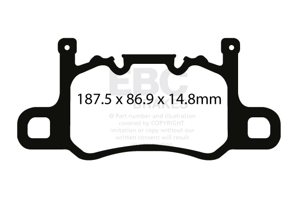 EBC Yellowstuff 4000 Series Street and Track Brake Pad Set (DP42207R)