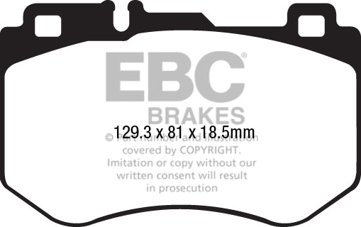 EBC Yellowstuff 4000 Series Street and Track Brake Pad Set (DP42209R)