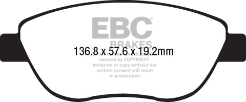 EBC Greenstuff 2000 Series Sport Brake Pad Set (DP22212)