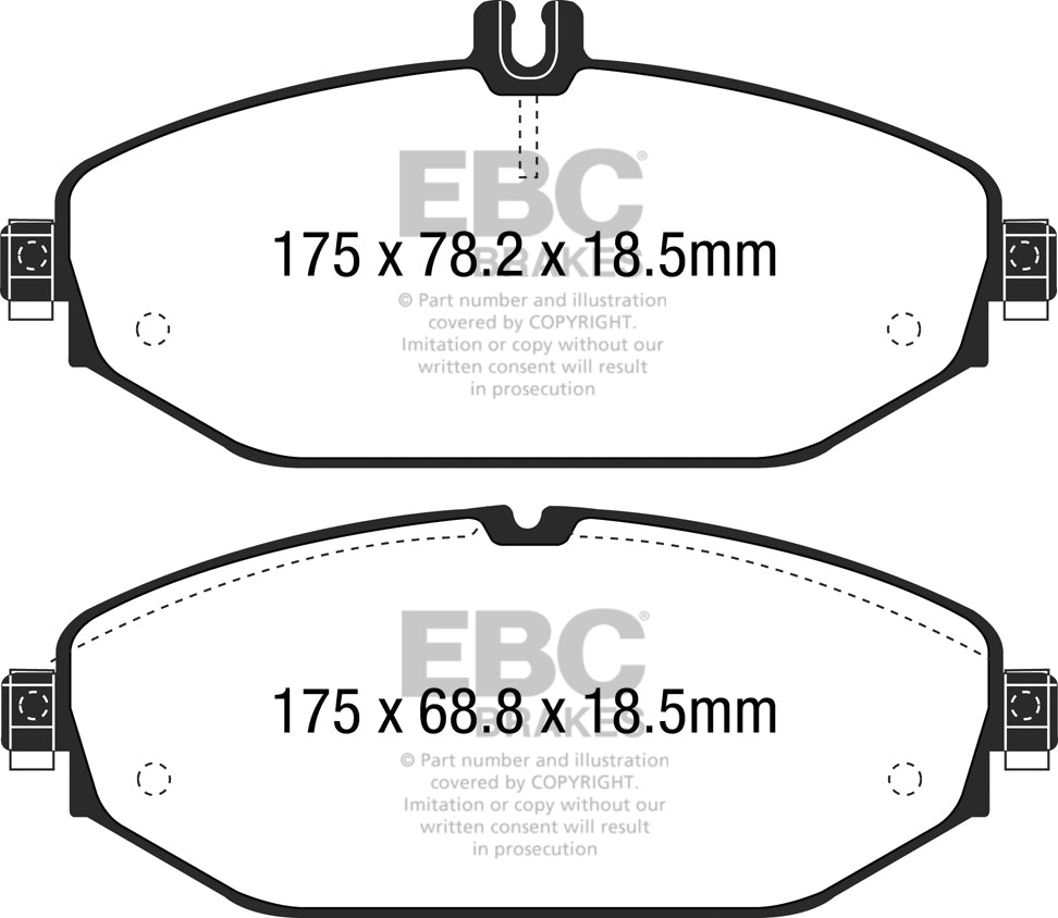 EBC Greenstuff 2000 Series Sport Brake Pad Set (DP22214)